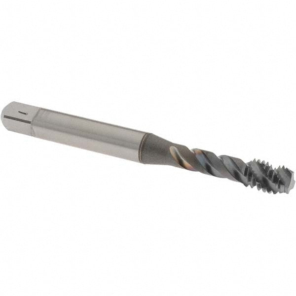 OSG 1756008 Spiral Flute Tap M6x1.00 Metric, 3 Flutes, Bottoming, 6H Class of Fit, Cobalt, TICN Coated