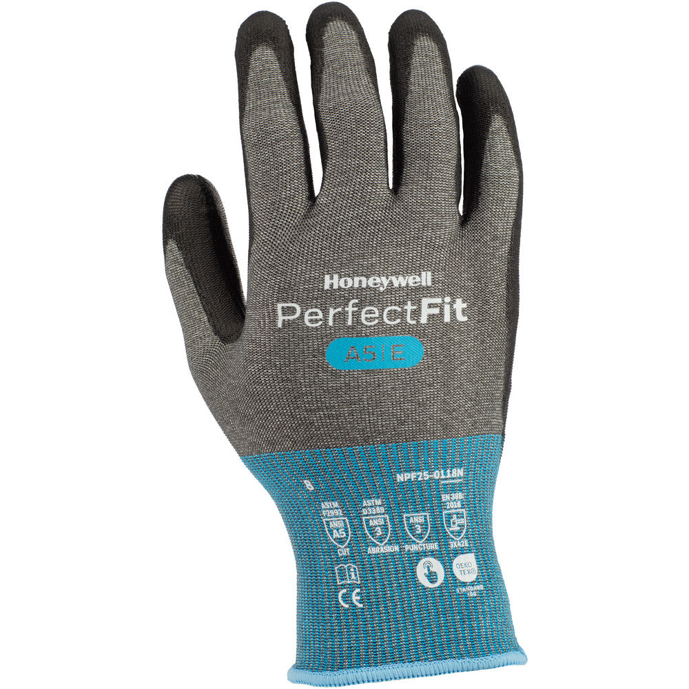 Honeywell NPF25-0118N-10 Cut, Puncture & Abrasion-Resistant Gloves Perfect Fit 3.0 Perfect Fit 3.0 NPF25-0118N, Size X-Large, ANSI Cut A5, ANSI Puncture 3, Polyurathane, Carbon, Elastane, HPPE, Steel, Polyester & Polyurethane