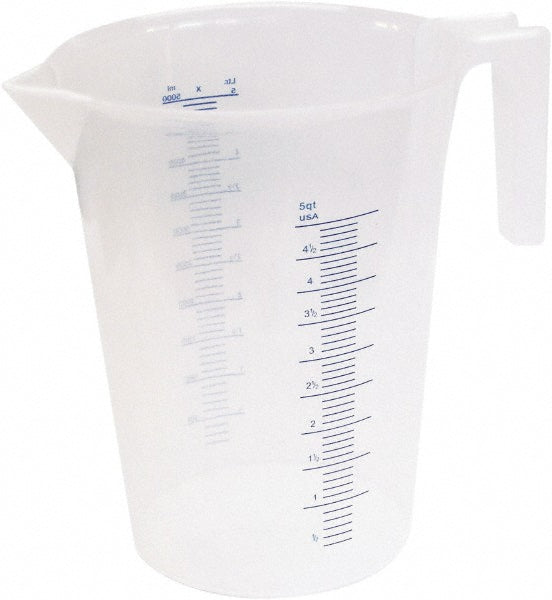 Funnel King 94160 Beakers & Pipettes Type Measuring Cup Volume Capacity Range 1,000 mL and Larger Material Family Plastic Material Polypropylene Handle Included Yes Overall Length 10.625 in Labware Transparency Translucent Graduations Yes Volume Capacity (