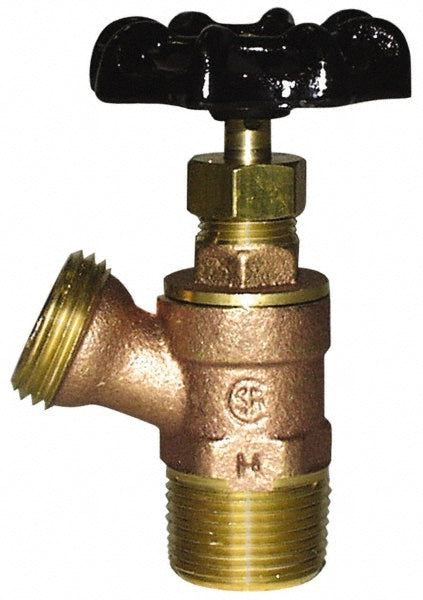 Legend Valve 107-144NL 3/4" Pipe, Cast Brass, MNPT x MGHT End Connection, Boiler Drain Valve