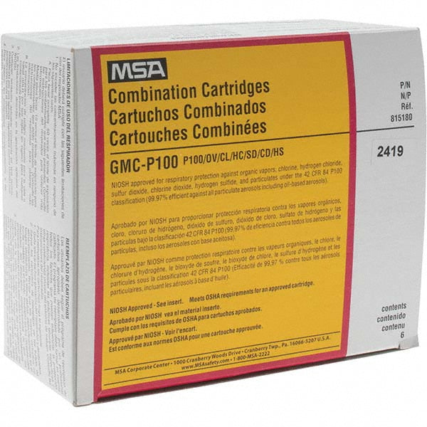 MSA 815180 Respirator Cartridge Acid Gas & Organic Vapor