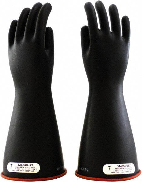 Salisbury by Honeywell E114RB/8* Class 1, Size M (8), 14" Long, Rubber Lineman's Glove