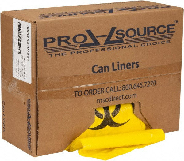 Pro-Source PSIL3339 Pack of (200) 33 Gal Capacity, Yellow, Infectious Linen Bags
