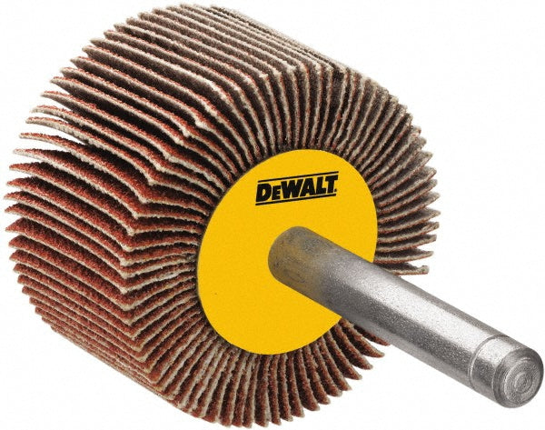 DeWALT DAFE1F0610 Mounted Flap Wheel 2" Dia, 1" Face Width, 60 Grit, Aluminum Oxide