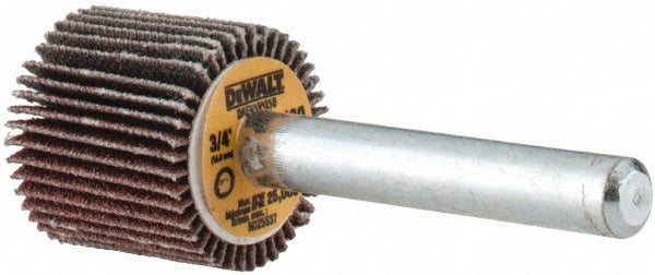 DeWALT DAFE1P1210 Mounted Flap Wheel 3/4" Dia, 3/4" Face Width, 120 Grit, Aluminum Oxide