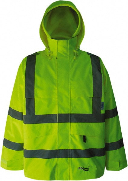 Viking D6329JG-XL Rain Jacket Size X-Large, High-Visibility Lime, Polyester