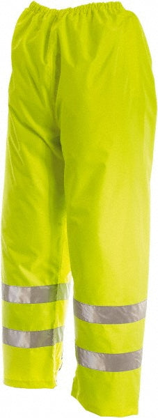Viking D6323WPG-M Pants Size M, ANSI 107-2010 Class E, Level 2 & CSA Z96-09 Class 2, Level 2, High-Visibility Lime, Polyester