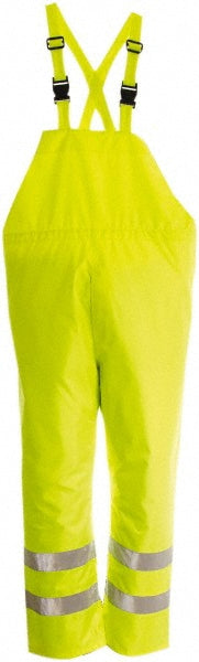 Viking D6323PG-L Bib Overalls Size L, ANSI/ISEA 107-2015 Class E, Lime, Polyester