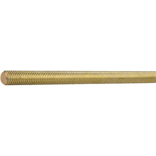 All America Threaded Products 56004 General-Purpose Threaded Rod 1/2-13, 2' OAL, Alloy Steel, Yellow Zinc Finish