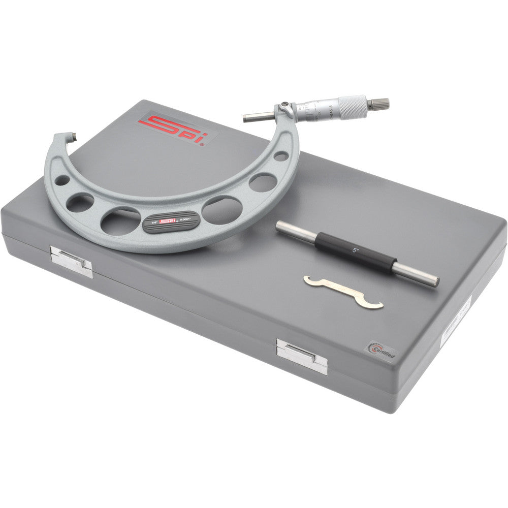SPI CMS161205007 Mechanical Outside Micrometer 6" Range, 0.0001" Graduation