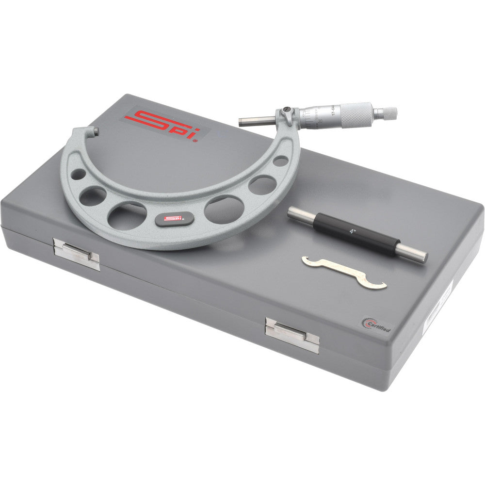 SPI CMS161205008 Mechanical Outside Micrometer 5" Range, 0.0001" Graduation