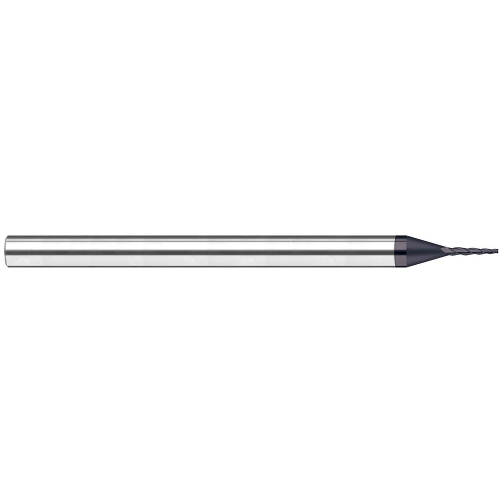 Harvey Tool 988260-C6 Tapered End Mill 10 deg Angle per Side, 0.0600" Small Dia, 5/16" LOC, 3 Flute, Solid Carbide, Square End