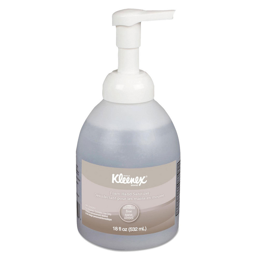 Kleenex 45827 Foam Hand Sanitizer, 18 oz. Pump Bottles, Clear, Unscented