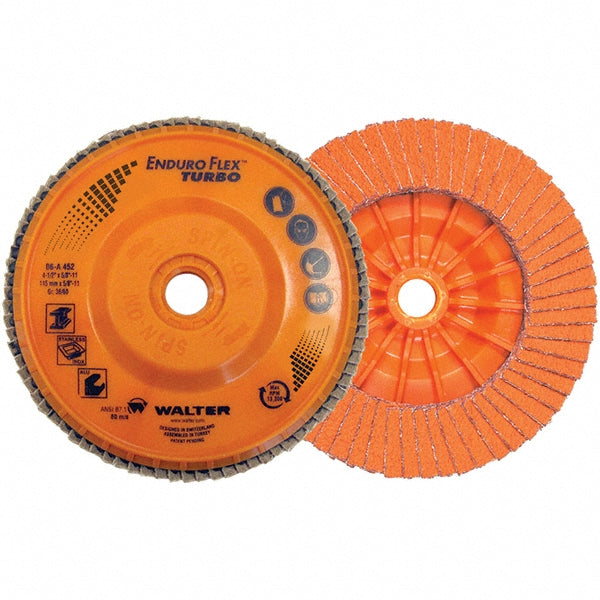WALTER Surface Technologies 06A512 Flap Disc 7/8" Hole, 36 & 60 Grit, Ceramic, Type 27