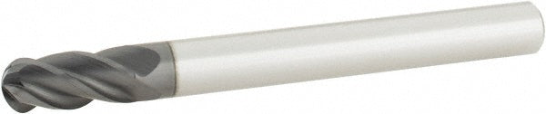 Accupro 311183 Ball End Mill 1/4" Dia, 1/2" LOC, 4 Flute, Solid Carbide