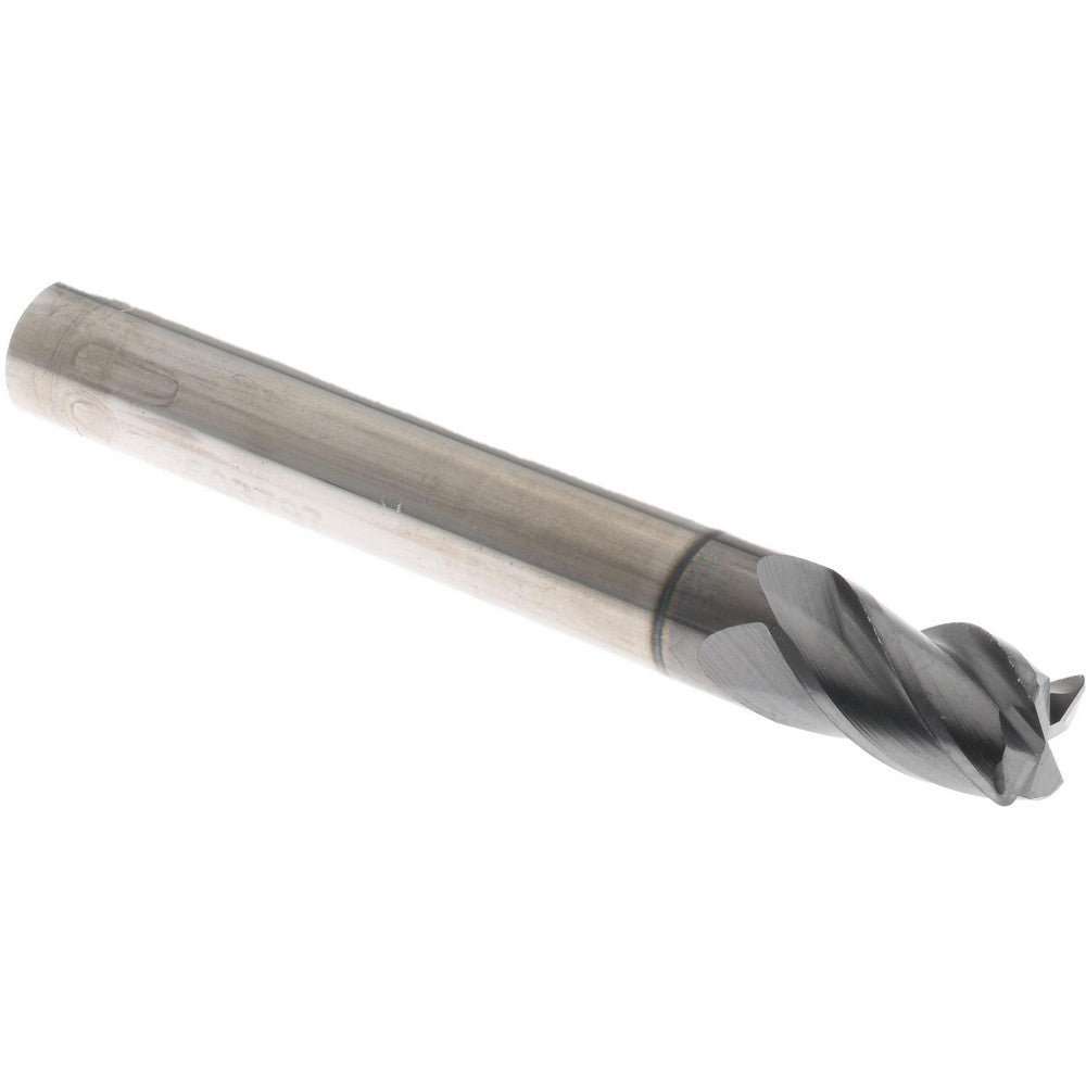 Accupro 310081 Corner Radius End Mill 1/4" Dia, 3/8" LOC, 38 deg Helix, Corner Radius End, Centercutting Series HS