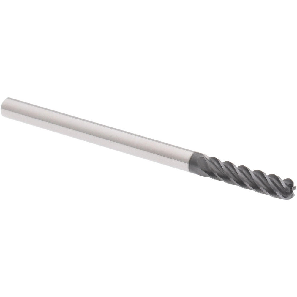 Accupro 311364 Corner Radius End Mill 1/8" Dia, 1/2" LOC, 38 deg Helix, Corner Radius End, Centercutting Series HS