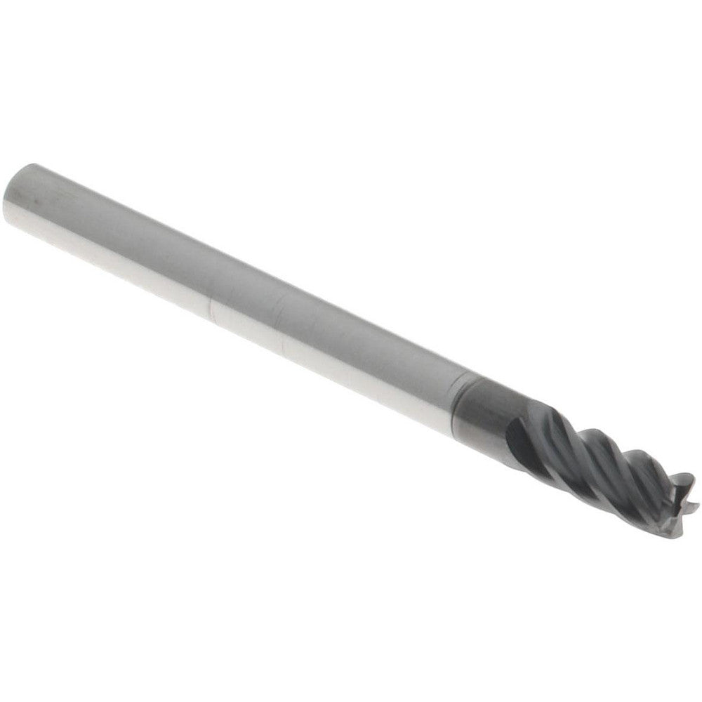Accupro 311351 Corner Radius End Mill 1/8" Dia, 1/4" LOC, 38 deg Helix, Corner Radius End, Centercutting Series HS
