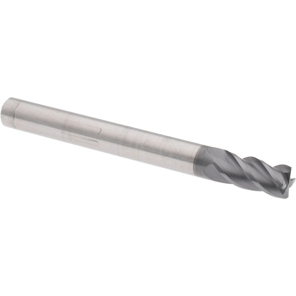 Accupro 310100 Corner Radius End Mill 1/4" Dia, 1/2" LOC, 38 deg Helix, Corner Radius End, Centercutting Series HS