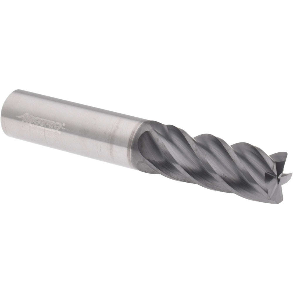 Accupro 311637 Corner Radius End Mill 1/2" Dia, 1-1/4" LOC, 38 deg Helix, Corner Radius End, Centercutting Series HS