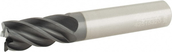 Accupro 311619 Corner Radius End Mill 1/2" Dia, 1" LOC, 38 deg Helix, Corner Radius End, Centercutting Series HS