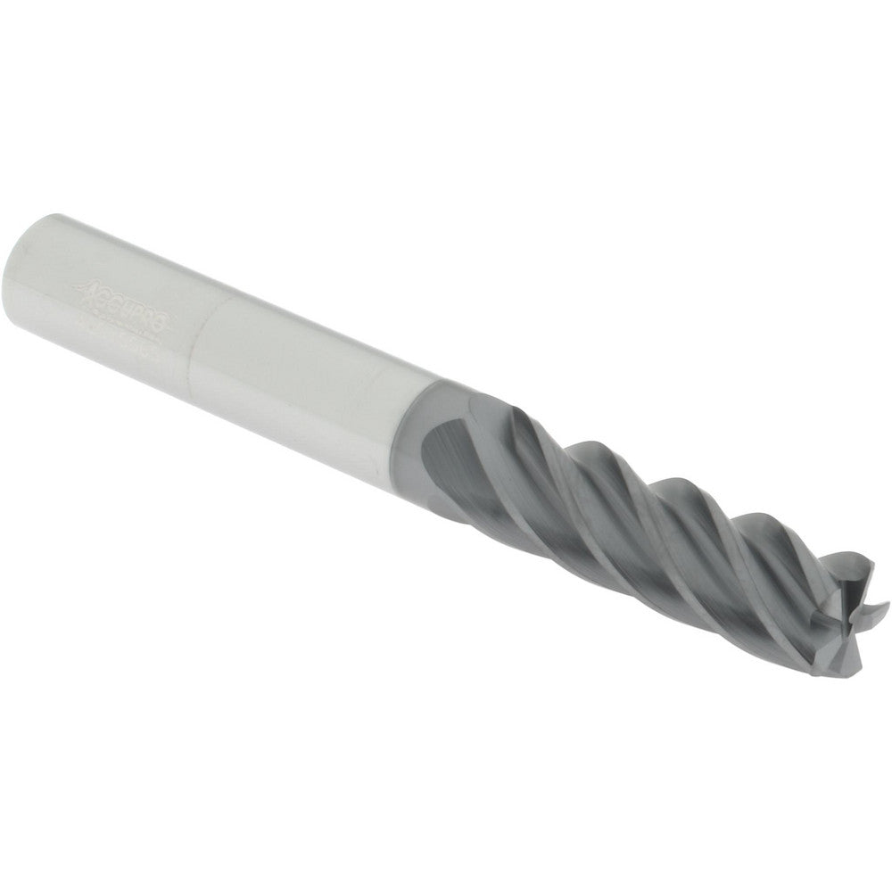 Accupro 311568 Corner Radius End Mill 3/8" Dia, 1-1/4" LOC, 38 deg Helix, Corner Radius End, Centercutting Series HS