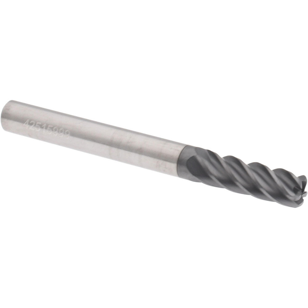 Accupro 311444 Corner Radius End Mill 1/4" Dia, 3/4" LOC, 38 deg Helix, Corner Radius End, Centercutting Series HS