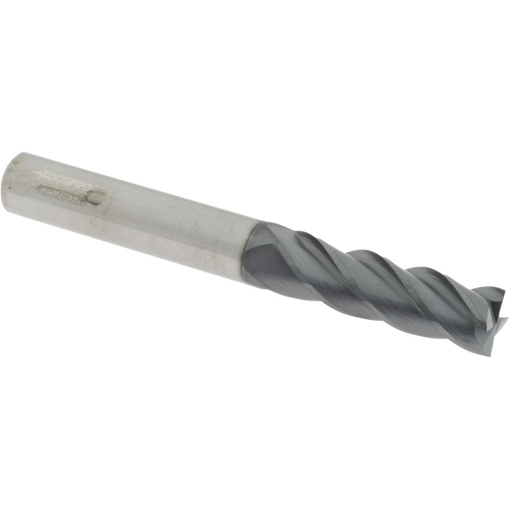 Accupro 310316 Roughing & Finishing End Mill 1/2" Dia, 4 Flute, Solid Carbide