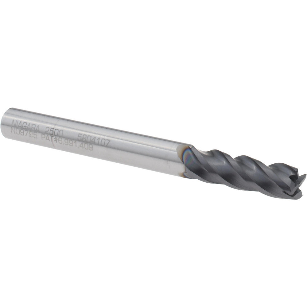 Seco 03084079 Corner Radius End Mill 1/4" Dia, 3/4" LOC, 0.0200" Radius, 4 Flute, Solid Carbide