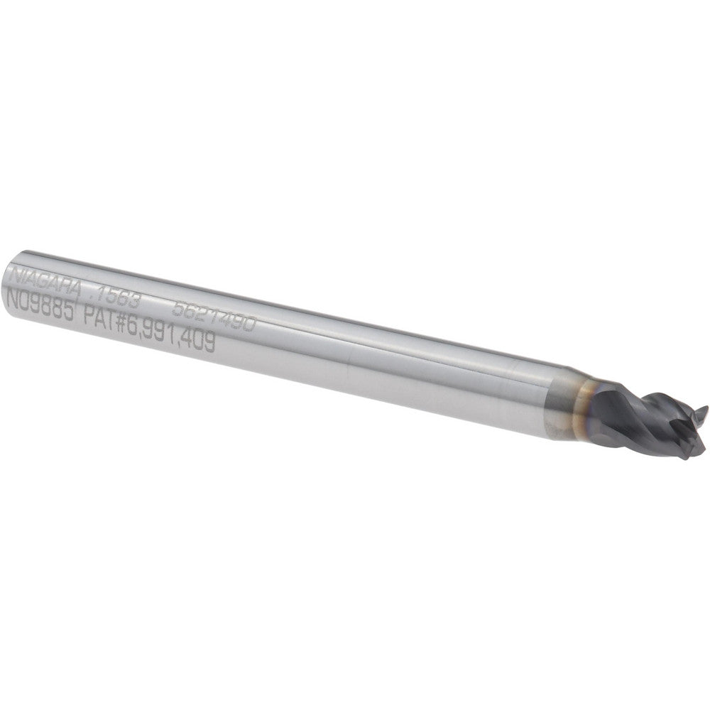 Seco 03084133 Corner Radius End Mill 5/32" Dia, 5/32" LOC, 0.0100" Radius, 4 Flute, Solid Carbide