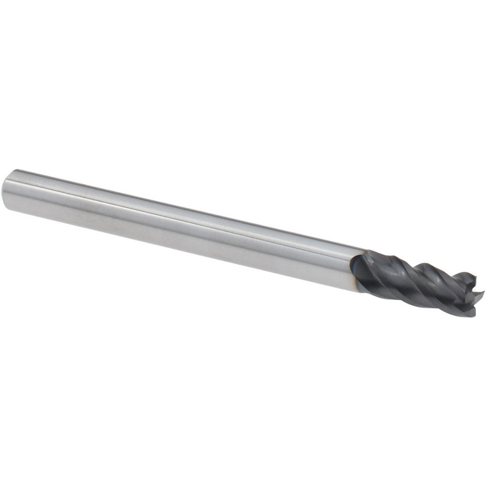 Seco 03084131 Corner Radius End Mill 1/8" Dia, 1/4" LOC, 0.0100" Radius, 4 Flute, Solid Carbide