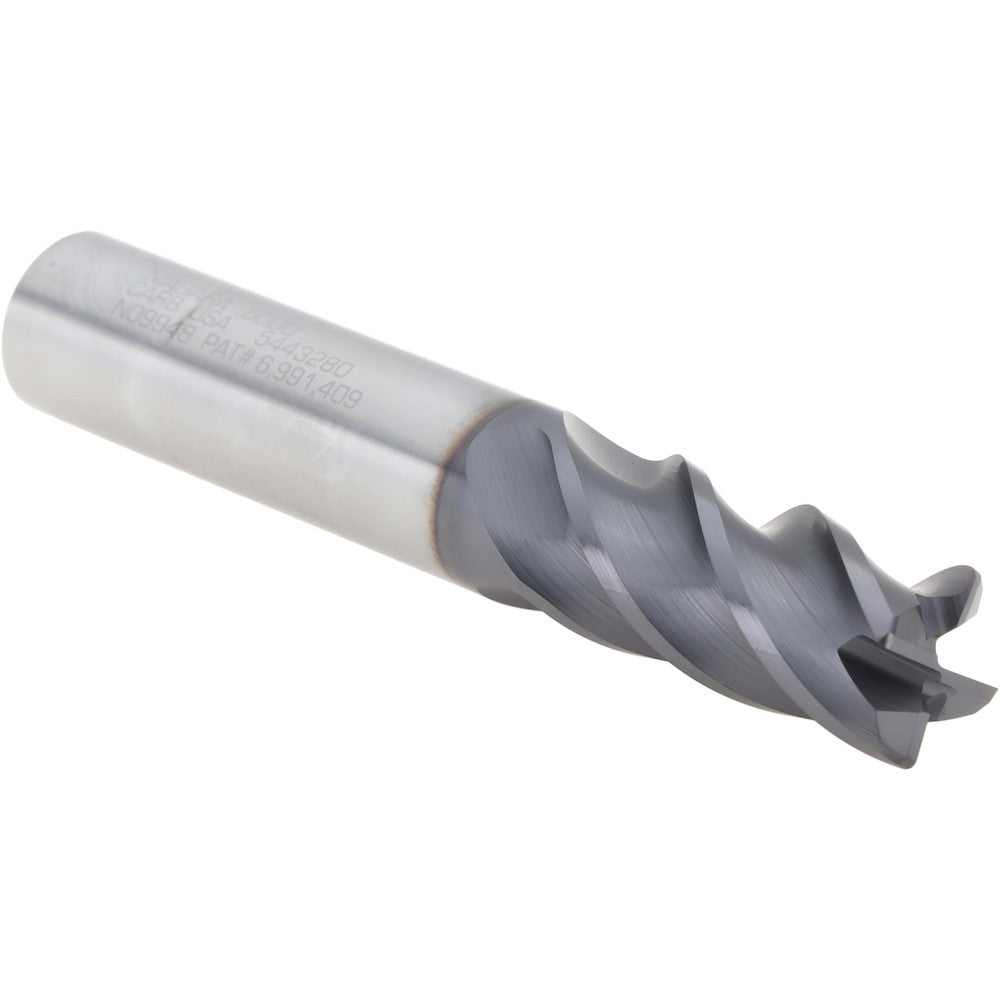 Seco 03084170 Corner Radius End Mill 1/2" Dia, 1" LOC, 0.0300" Radius, 4 Flute, Solid Carbide