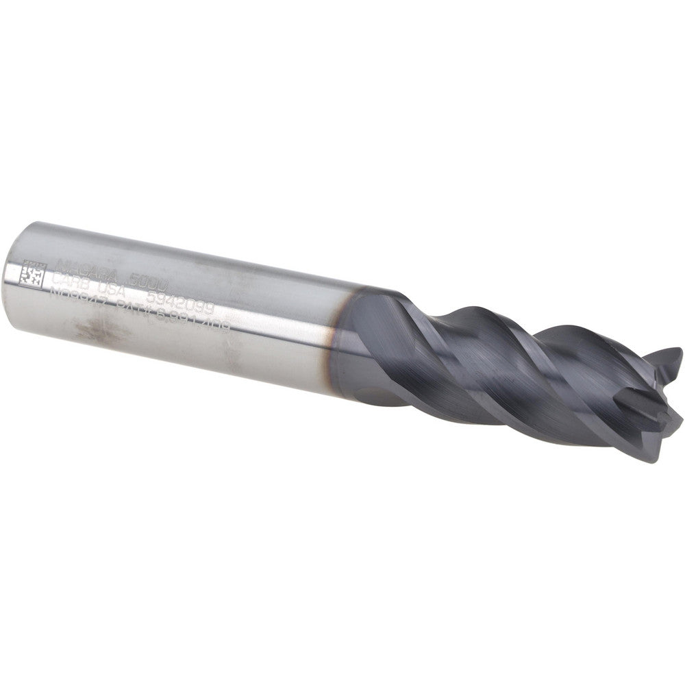 Seco 03084169 Corner Radius End Mill 1/2" Dia, 1" LOC, 0.0300" Radius, 4 Flute, Solid Carbide