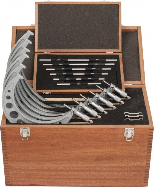 SPI CMS160622009 Mechanical Outside Micrometer Set 6 Pc, 6 to 12" Measurement