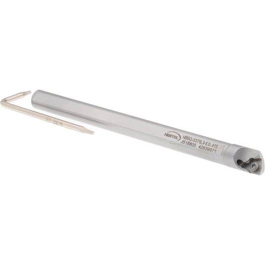 Hertel H08614851 Indexable Boring Bar HBBQ-S375L3-5.0-.415, 0.4150" Min Bore, Left Hand, Steel