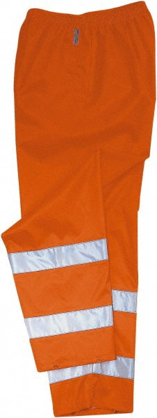 Ergodyne 24413 Rain Pants Polyester, Drawcord Closure, Orange, Medium