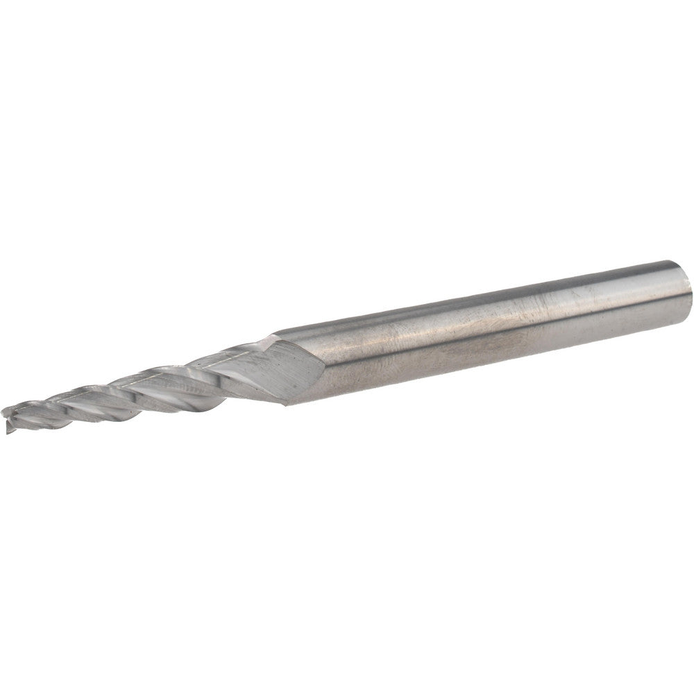 Harvey Tool 996299 Tapered End Mill 4 deg Angle per Side, 1/8" Small Dia, 1-1/4" LOC, 3 Flute, Solid Carbide, Square End