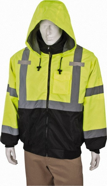 OccuNomix LUX-ETJBJR-BYM Cold Weather & High Visibility Jacket Size Medium, Polyester, Zipper Closure