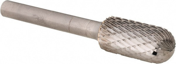 PFERD 21722216 Abrasive Bur SC-5, 1/2" Cut Dia, Ball Nose Cylinder, TOUGH Cut