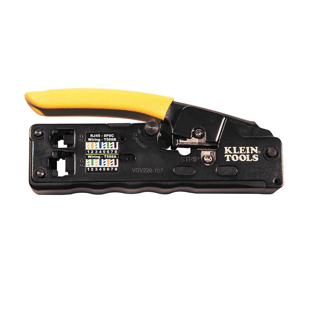 Klein Tools VDV226-107 Cable Tools & Kit 1 Pc, Use on Cat3, Cat5e & Cat6 Cable, Use with CAT3, CAT5e & CAT6 & RJ45 & RJ11/12 Modular Connectors
