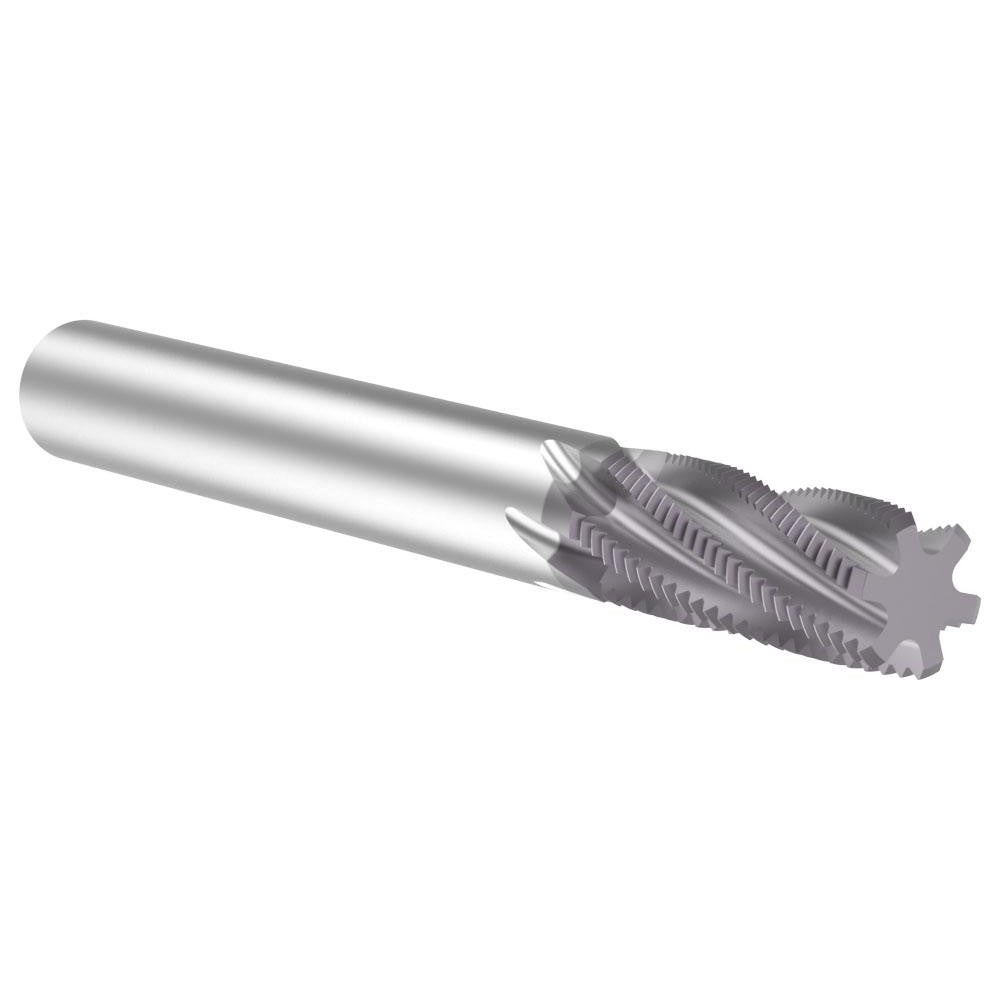 Allied Machine and Engineering TM50024 Helical Flute Thread Mill 1/2-24, Internal & External, 6 Flute, 3/8" Shank Dia, Solid Carbide