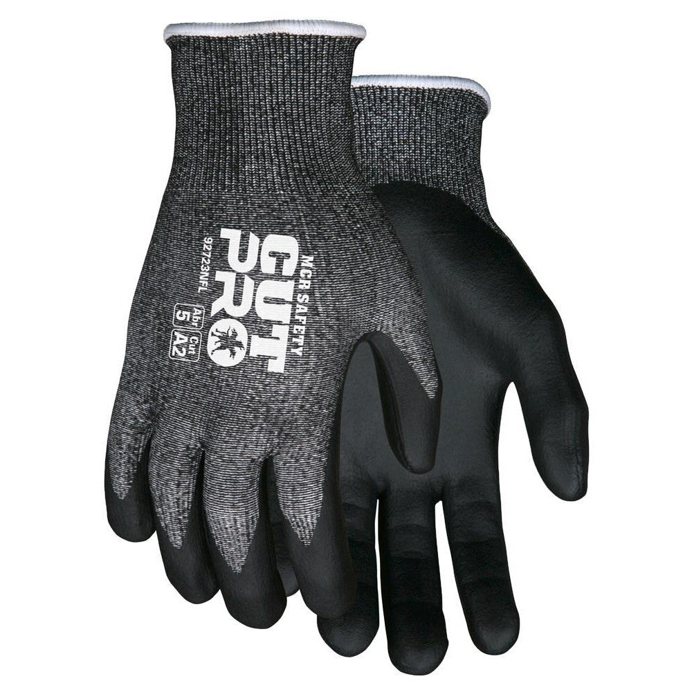 MCR Safety 92723NFXL Cut, Puncture & Abrasion-Resistant Gloves Cut Pro 92723NF, Size X-Large, ANSI Cut A2, ANSI Puncture 4, Foam Nitrile, HPPE