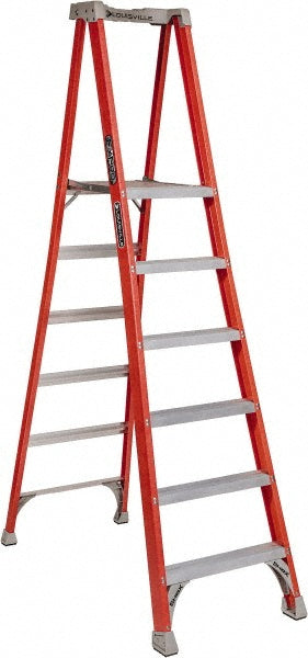 Louisville FXP1706 5-Step Fiberglass Ladder Platform 300 lb Capacity, 14-1/2" Wide, 17.625" Deep