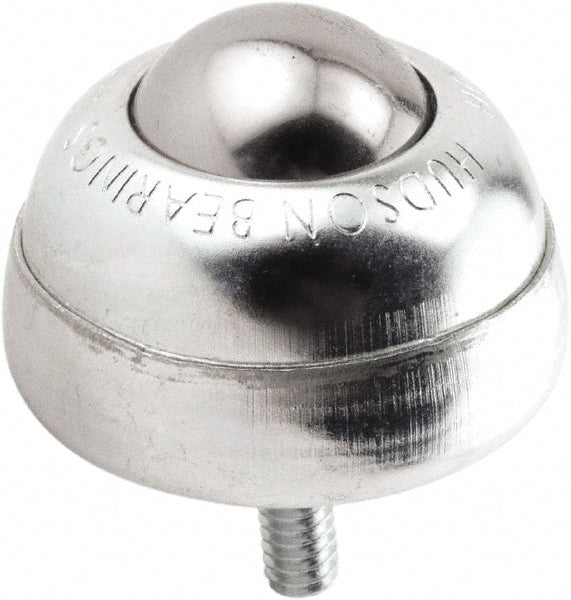 Hudson Bearing SBT-1CS 1/4 Ball Transfer 25.4 mm Ball Dia, Carbon Steel, Round Base