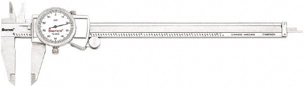 Starrett 61468 Dial Caliper 8'' Range, 0.001'' Graduation, 0.1'' per Revolution