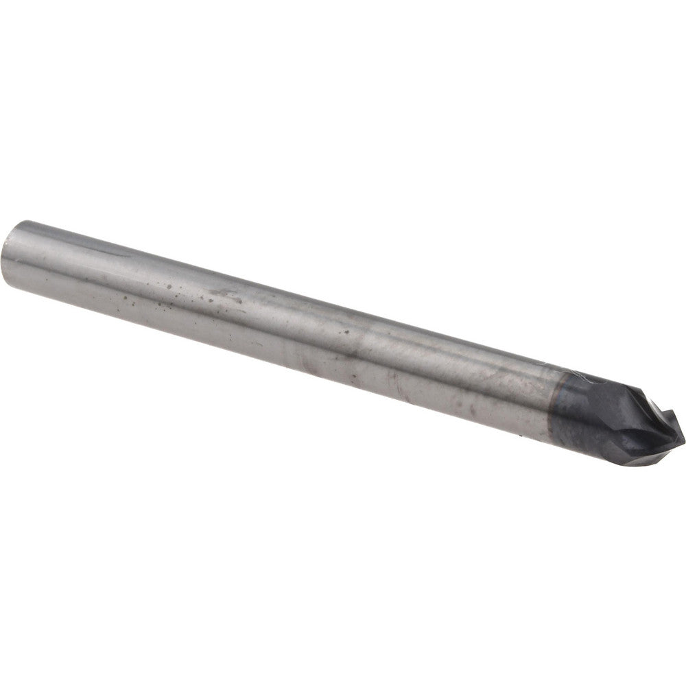 Harvey Tool 859712-C3 Chamfer Mill 3/16" Dia, 3/16" Shank Dia, 90 deg, 4 Flute, Solid Carbide, Single End