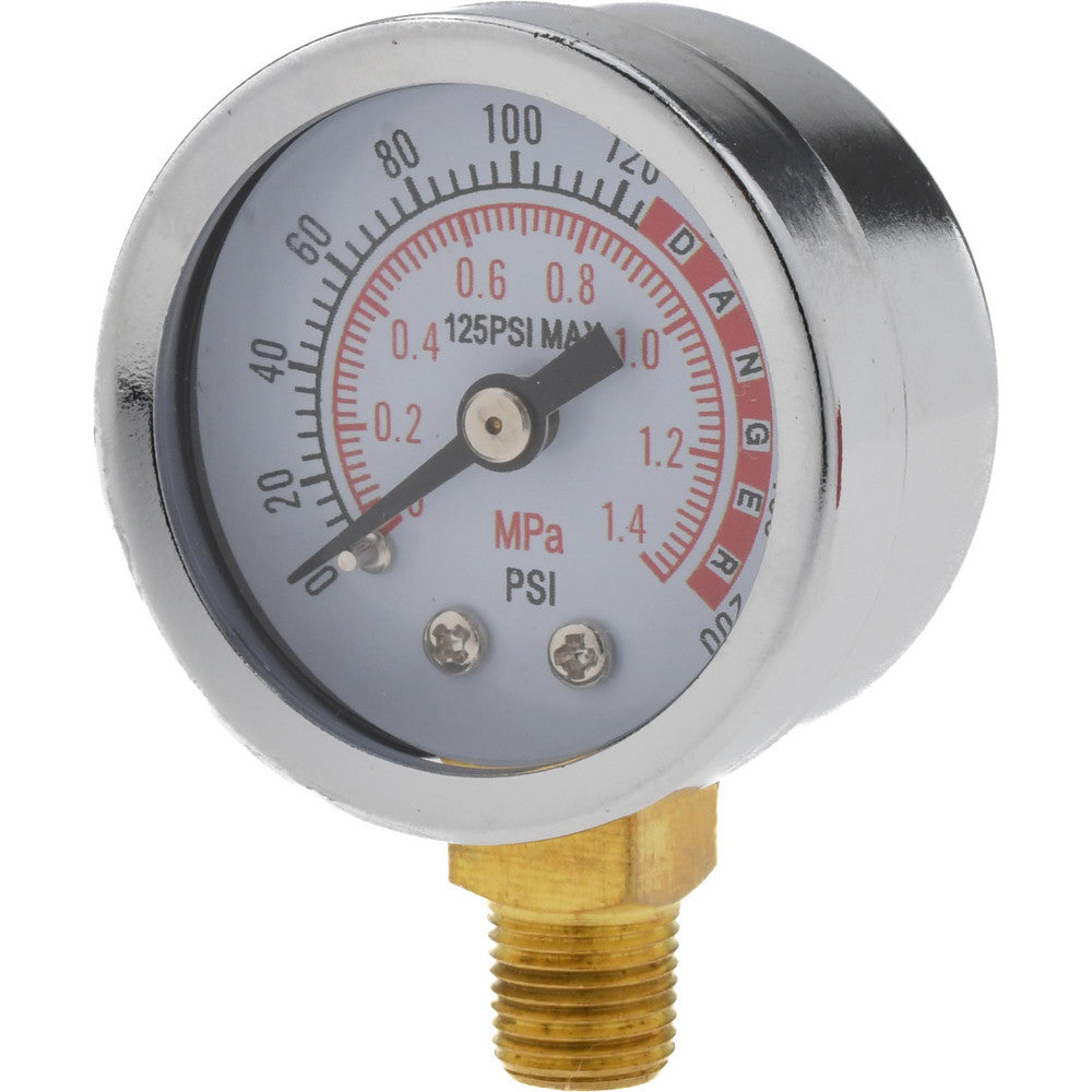 Pro-Source 3555510083PRO Pressure Gauge 1-1/2" Dial, 1/8" Thread, NPT, Lower Mount