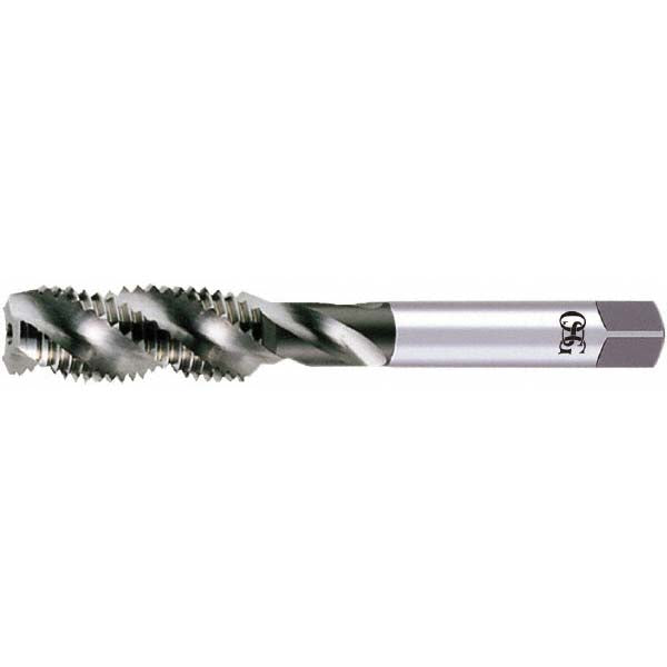 OSG 10900200 M2.5x0.45 Metric, 2 Flute, 50&deg Helix, Semi-Bottoming Chamfer, Bright Finish, High Speed Steel Spiral Flute STI Tap