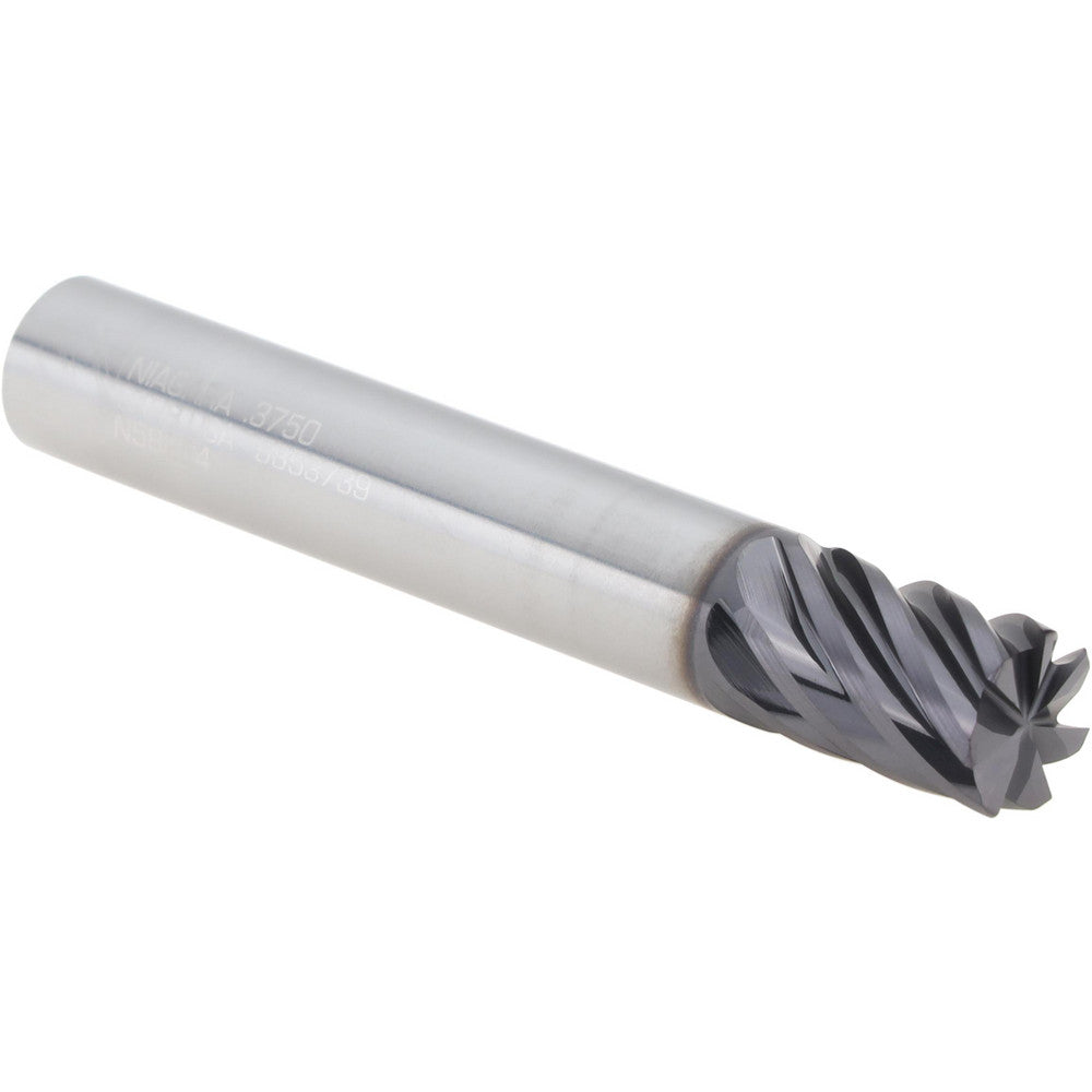 Seco 17002322 Corner Radius End Mill 3/8" Dia, 1/2" LOC, 0.0150" Radius, 7 Flute, Solid Carbide