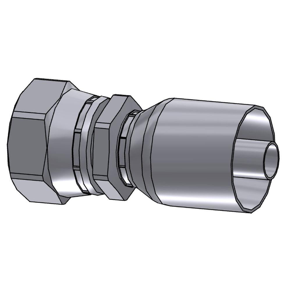 Parker 10643-12-8 Hydraulic Hose Female Swivel 45 &deg Elbow 0.5" ID, 8 mm, 1-1/16-12